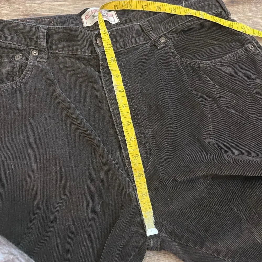 Y2K Levi Strauss Signature Straight Leg Dark Brown Corduroy Pants 36x34 (36x33)